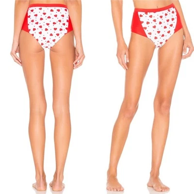 Revolve Tularosa Darla Heartbreaker Высокая Высота Colorblock Плавательный Низ Маленький - Изображение 1 из 4