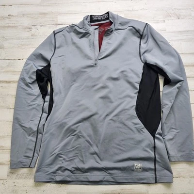 NIKE HYPERWARM Dri Fit Max Mock 1/4 zip neck Pullover shirt Men's L Fitted - Image 1 of 4