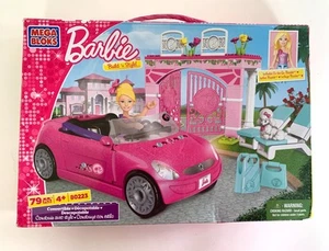 BARBIE Mega Bloks BUILD N STYLE CONVERTIBLE CAR 80223 Open Box Complete - Picture 1 of 5
