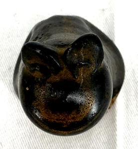 Art Pottery Toad Frog Ceramic Figurine Small Miniature Mini Signed Marie 2.25" - Picture 1 of 6