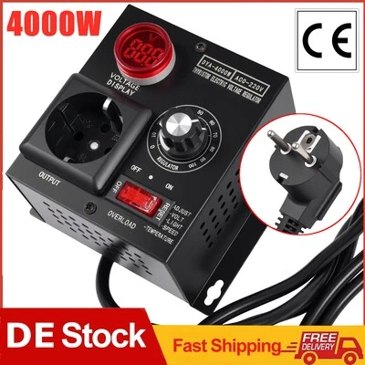 MARKENLOS 4000W Drehzahlregler Wechselstrom SCR Spannungsregler AC 230V Voltage Regulator