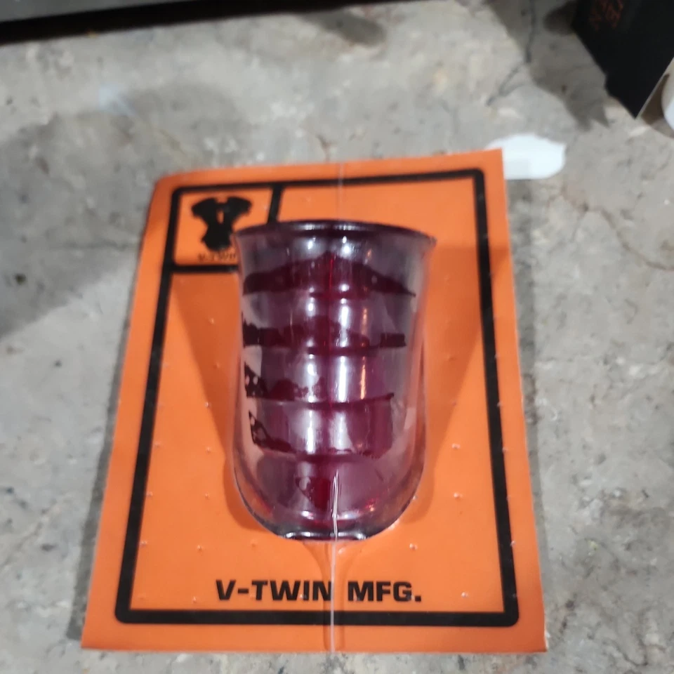 Lente de lámpara trasera estilo colmena vidrio rojo para Harley Knucklehead 1939-46 #68090-39 Foto 1 de 3