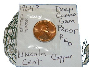 1964 P Lincoln Memorial Cent - Scarce [DC] Gem Proof Better Date-RED & SHINY!! - Picture 1 of 10