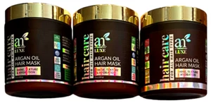 Art Naturals Argan Oil Mask Shine Texture Hydrate All Hair 8 oz Each - LOT of 3 - Picture 1 of 5