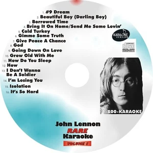 CUSTOM KARAOKE JOHN LENNON 16 GREAT SONG cdg CD+G RARE HARD TO FIND & MORE V. 1 - Picture 1 of 2