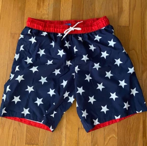 Dream Wave Men’s Patriotic Shorts Size Large L Trunk Draw String Swim NWOT - Picture 1 of 5