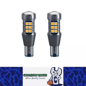 2 x T15 Amber LED 27x3030smd 12v Projector Style LEDs 1620lm Yellow (2pcs) - Picture 1 of 8