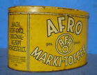 ALTE groe AFRO Toffee gelb BLECHDOSE DOSE REKLAME VINTAGE Taucha