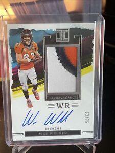 2023 PANINI Impeccable WES WELKER 3 COLOR Patch AUTO ON CARD /75 Broncos 🔥