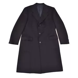 Simon Ackerman 90% Cashmere Vintage Blue Coat Jacket Mens sz US 44R / EUR 54 - Picture 1 of 21