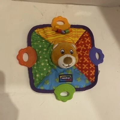 Nubby Yellow Monkey Teething Square  - Image 1 of 3