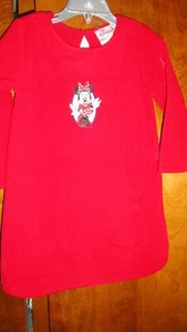 XXS Red Minnie Mouse Fleece Nightgown NIP Disney Store - Picture 1 of 2