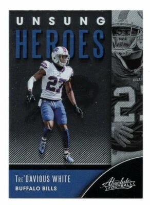 2020 Panini Absolute Football Unsung Heroes Tre'davious White Insert Card - Image 1 of 2