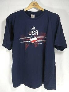 Copa Mundial de la FIFA Sudáfrica Adidas Mangas Cortas Camiseta Para Hombre XL Azul Marino - Imagen 1 de 3