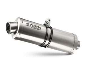 Exhaust Storm by Mivv Muffler Oval Steel for Kawasaki Versys 650 2006 > 2014 - Picture 1 of 2