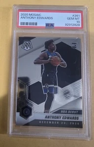 2020 Panini Mosaic ANTHONY EDWARDS *ROOKIE DEBUT* #261 graded PSA 10 - Picture 1 of 2