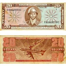 1969-70 Us Military Payment Certificate Mpc Series 681 $20 Dollar Note Vietnam