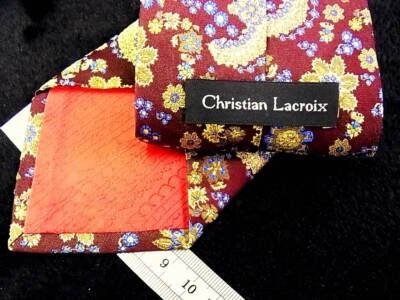 Christian Lacroix Paris Genuine Luxury Necktie Tie Mens ALL SILK Multicolor #51 - Image 1 of 3
