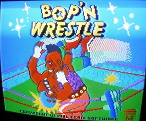 Commodore 64/128: BOP'n WRESTLE - Disco C64 - PROBADO - Mindscape - Imagen 1 de 4