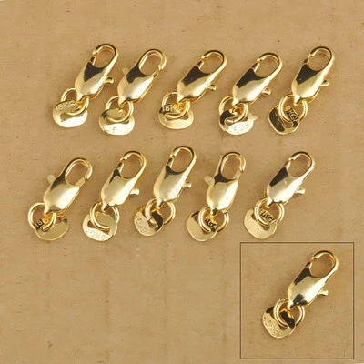 Wholesale HOT SALE 18K Gold Filled Necklace Bracelet Findings Lobster Clasp Gift