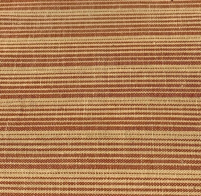 Striped Cotton Blend Fabric 1/2 yard x 52" Orange & Beige For Crafts & Sewing Pr - Image 1 of 4