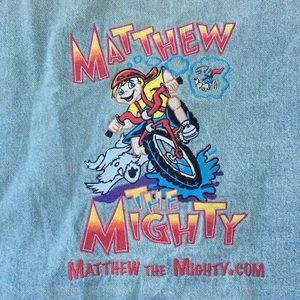 Matthew The Mighty Embroidered Jacket Denim Varsity 1990’s USA - Picture 1 of 7