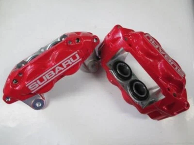 Par de pinzas de freno rojas de 4 potes OEM SUBARU BRZ ZN6 GDB GC8 P/N 26292FE0418A Foto 1 de 2