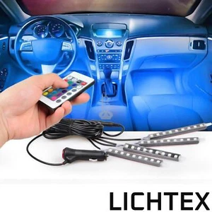 LED RGB 12V Innenbeleuchtung Fußraumbeleuchtung Leisten Ambientenbeleuchtung NEW - Afbeelding 1 van 6