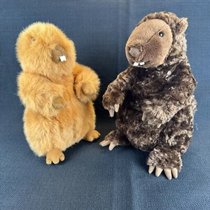 Kohl's Gund Lot of 2 Chipmunk 10" Beaver 12" Plush Stuffed Animal 44188 44189 - Picture 1 of 24