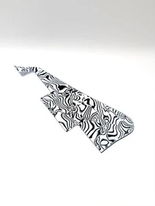 Les paul Black White Guitar Stripe Scratch Plate Pickguard LP US Standard UK - Picture 1 of 2