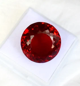 New Burmese Blood Red Ruby 28 Carat Approximate Round Shape Certified Gemstone - Picture 1 of 7