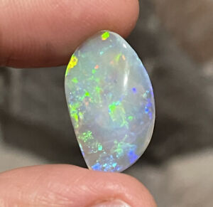 5.2ct 22.3x13.4x2.7mm Sparkly Crystal Pipe Solid Australian Opal Cabochon Gem