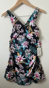 JASAMBAC Damen Badekleid schwarz Blumen XL Sommer Neu! - Bild 1 von 4