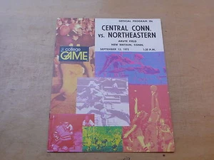 1975 NORTHEASTERN (MA)  AT CENTRAL CONNECTICUT COLLEGE FOOTBALL PROGRAM EX-MINT  - Picture 1 of 1