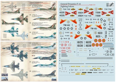 Decal for F-16 Fighting Falcon, for aircraft model scale 1/72 Print Scale 72-364 - Image 1 of 4
