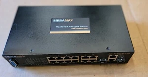 Signamax 12-PORT 10/100T/TX + 2 SFP Industrial Ethernet Switch 065-7714HSFPTB - Picture 1 of 4