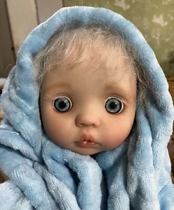 16inch Reborn Baby Doll Peeka Hand-Rooted Hair Painted Kit DIY Parts Belly Plate - Picture 1 of 8