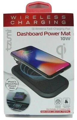 Tzumi Dashboard Power Mat Qi Wireless 10w Charging Pad - NEW - Image 1 of 4