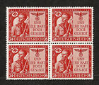 GERMANY SC #B250, MI 863 1943 NAZI’S BEER HALL PUTSCH BLK OF 4 MINT NEVER HINGED