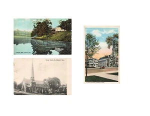 Lot of 3 Norwalk CT Vintage PCs Churches, Lincoln Park - Bild 1 von 7