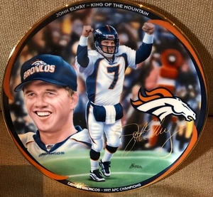 John Elway King of the Mountain Collector's Plates 1 & 2 by Rick Brown NIB COA - Picture 1 of 8
