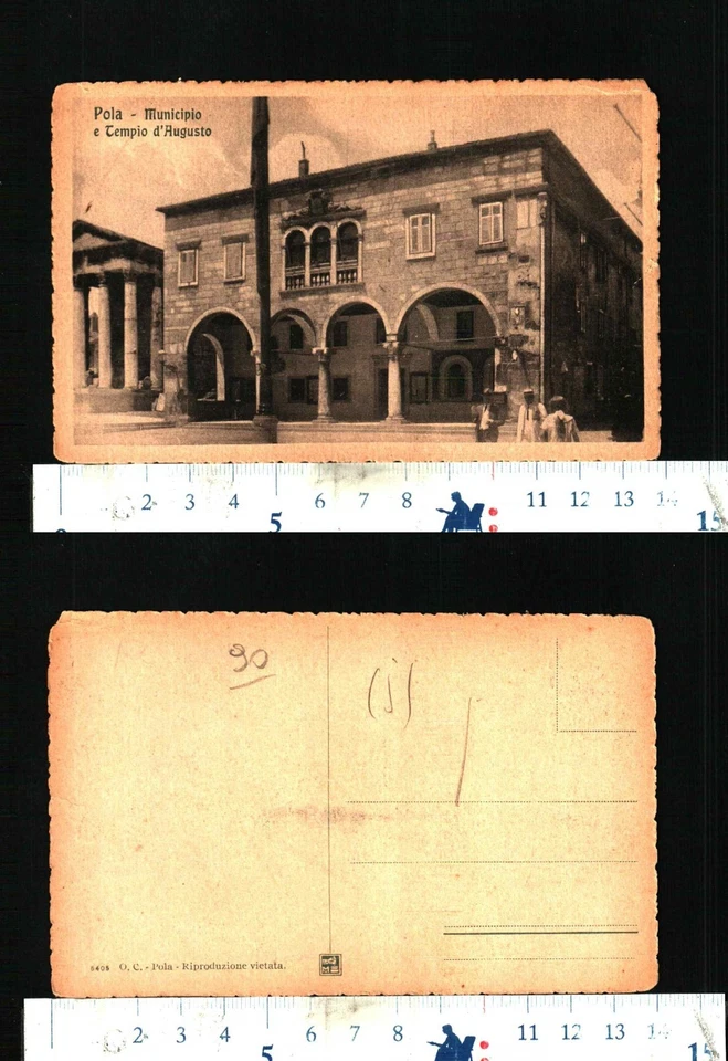 POLA - CROAZIA - MUNICIPIO E TEMPIO D'AUGUSTO - RARA - BEN CONSERVATA - 29623 - Immagine 1 di 1