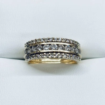Effy BH 1/2 Ct 14k Yellow Gold Round Cut Diamond Wedding Ring Band Size 7.5 6.1g - Image 1 of 4