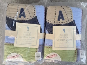NEW Pottery Barn Kids Junior Varsity Standard Quilt Pillow Sham Pair FREEUSHIP - Picture 1 of 5
