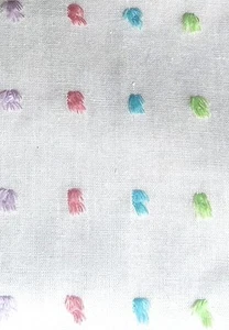 Easter Pastel Rainbow Vintage Tuffted Fabric 45x72 Inches - Picture 1 of 3