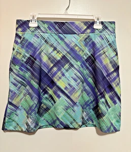 Fransen Skort Rock Damen Gr. M Golf feuchtigkeitsableitend lila kariert sportlich Tennis Golf - Bild 1 von 4