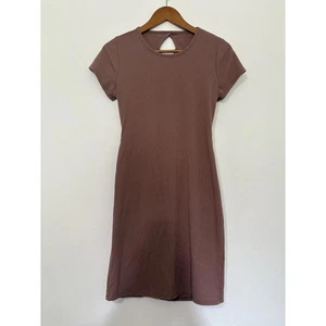 Heart Hips Women's Size Large Back Cut Out Mauve Stretchy Bodycon - Picture 1 of 5