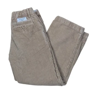 Ralph Lauren Classic Polo Corduroy Pants Boys Size 7 Beige Elastic Waist - Picture 1 of 5
