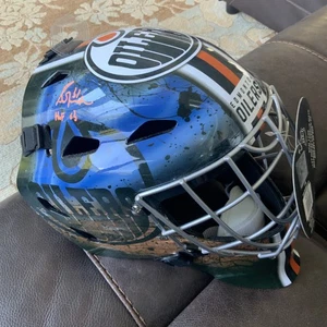Signierter GRANT FUHR Edmonton Oilers signierter Integralhelm - Bild 1 von 5