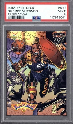 PSA 9 ⚡DIKEMBE MUTOMBO 1992-93 Upper Deck FaniMation #509 RC Nuggets Rookie Foto 1 de 2